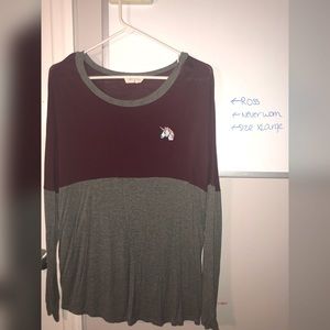 Maroon & Grey Unicorn Shirt